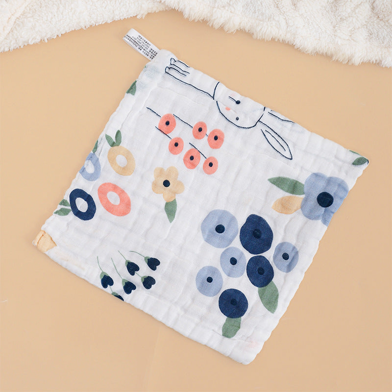 High-density pure cotton square seersucker square towel six layers