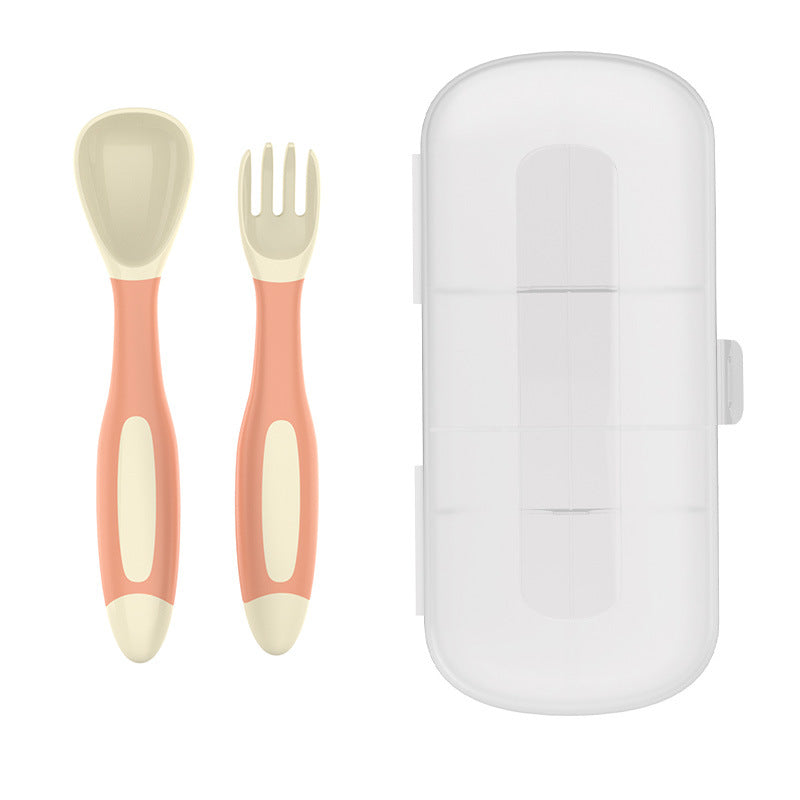 Children's fork and spoon set Portable baby food tableware