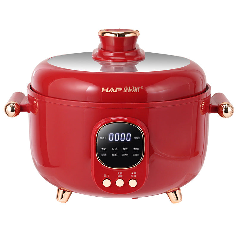 Electric pressure cooker with three mandarin duck pots