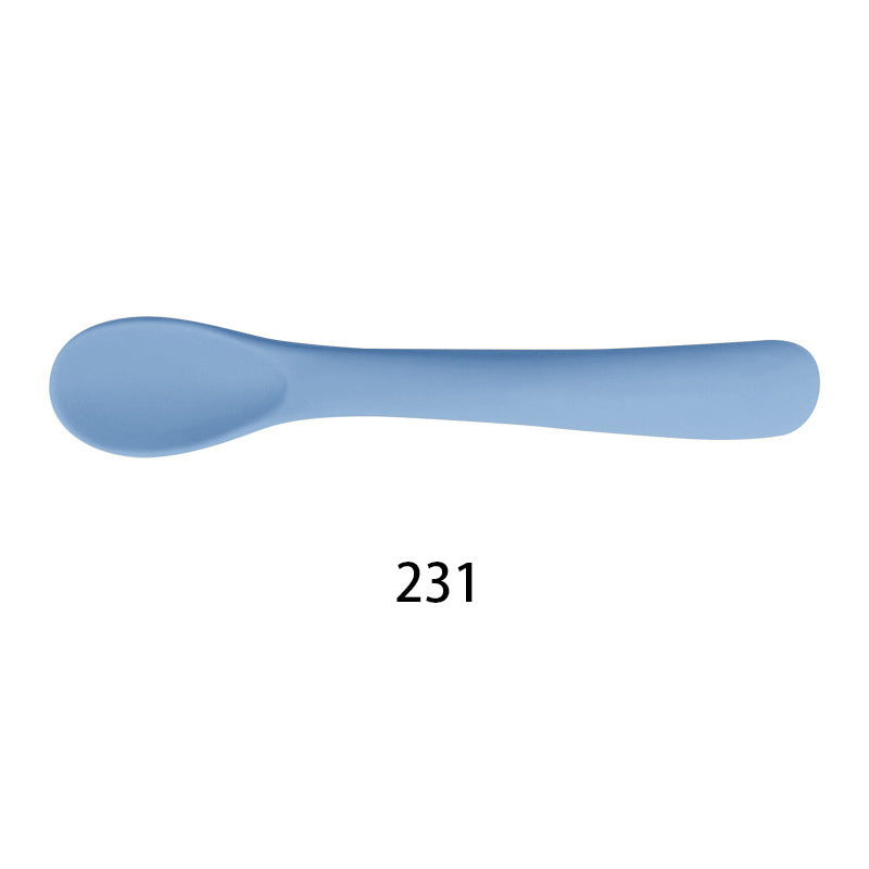 Food silicone spoons, small curved spoons, soft rubber spoons
