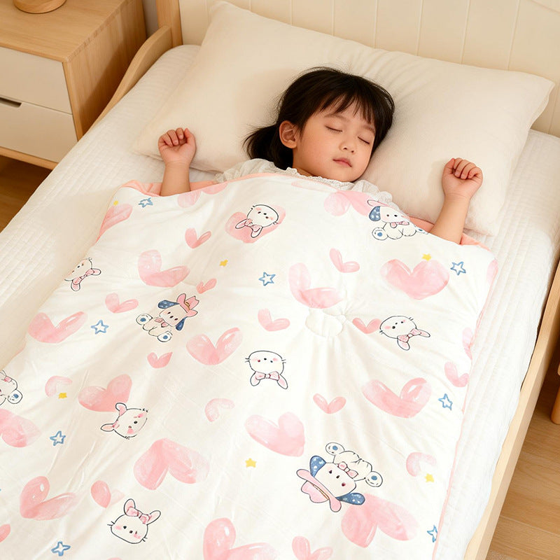 Children's sleeping bag anti-kick quilt thickened integrated