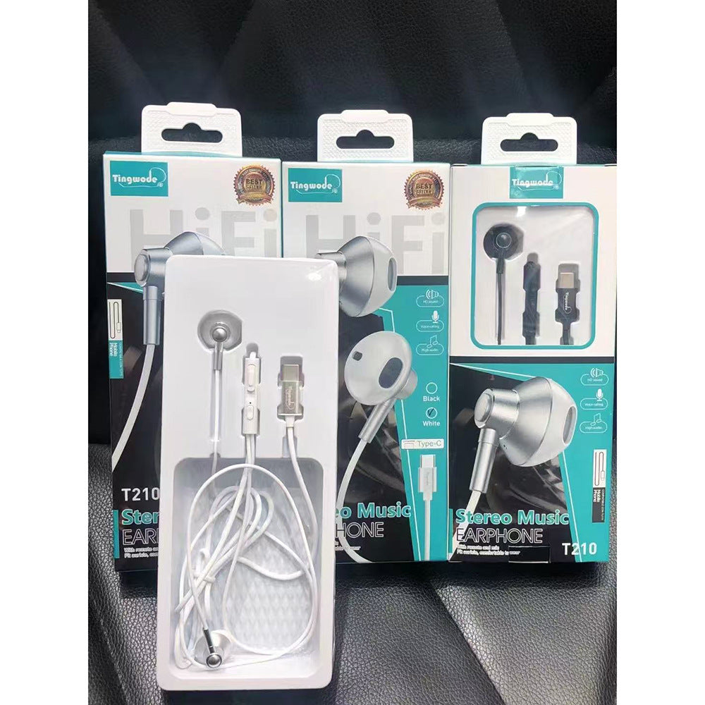 Type-C Wired Headphones High Quality Half-In-Ear
