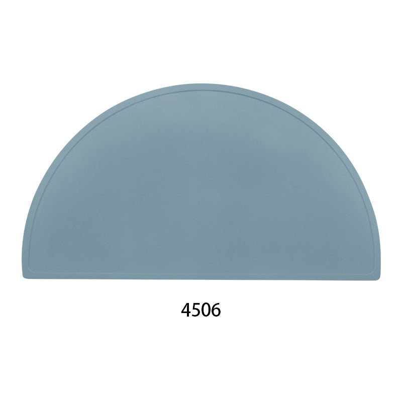 Food grade silicone semicircular placemat waterproof and non-slip