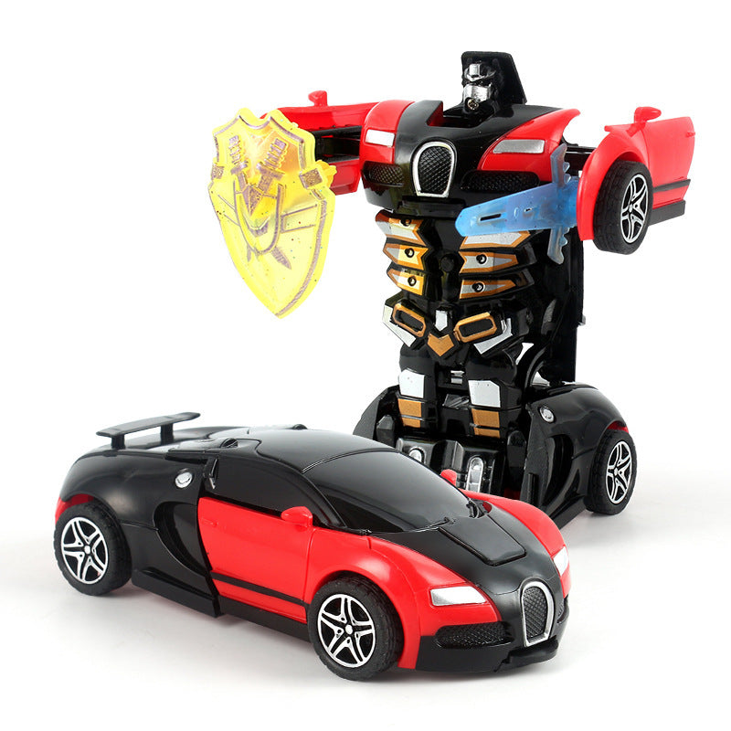 Children's crash deformation inertia car toy