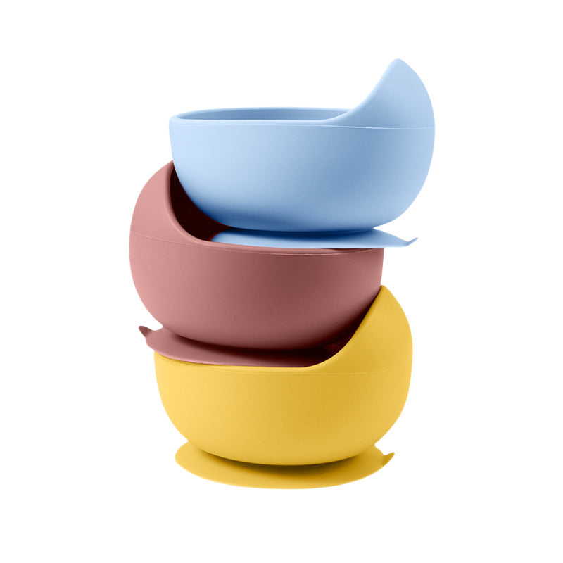 Food grade children's tableware complementary food bowl silicone snail round bowl