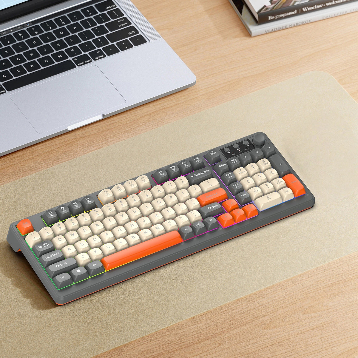 98 key three-mode keyboard wireless bluetooth mechanical feel