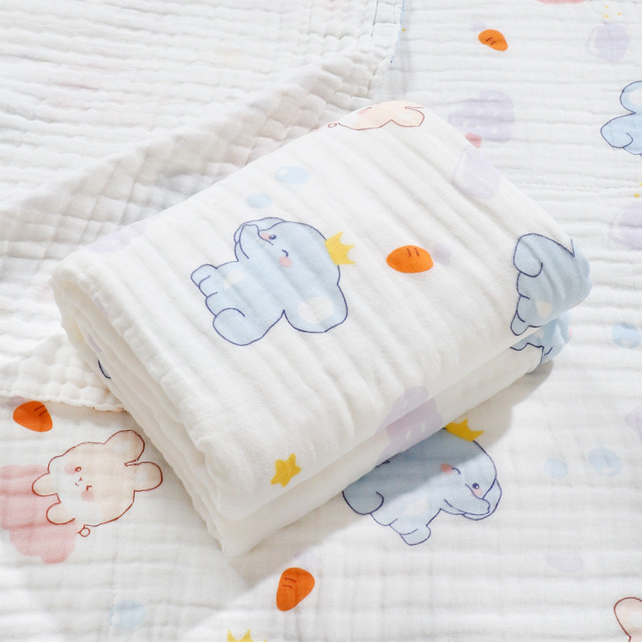 Newborn baby bath towel Six layers of pure cotton gauze bath towel Class A soft