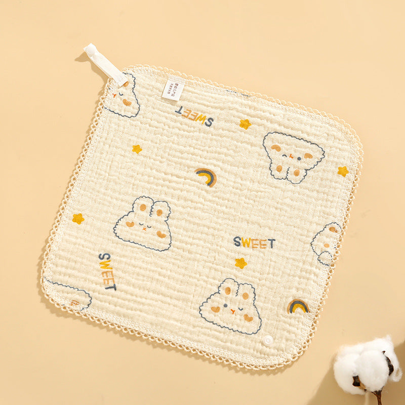 Cotton baby saliva towel printed children's bib