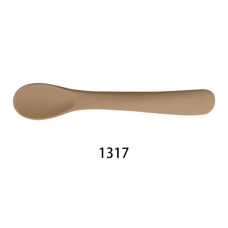 Food silicone spoons, small curved spoons, soft rubber spoons