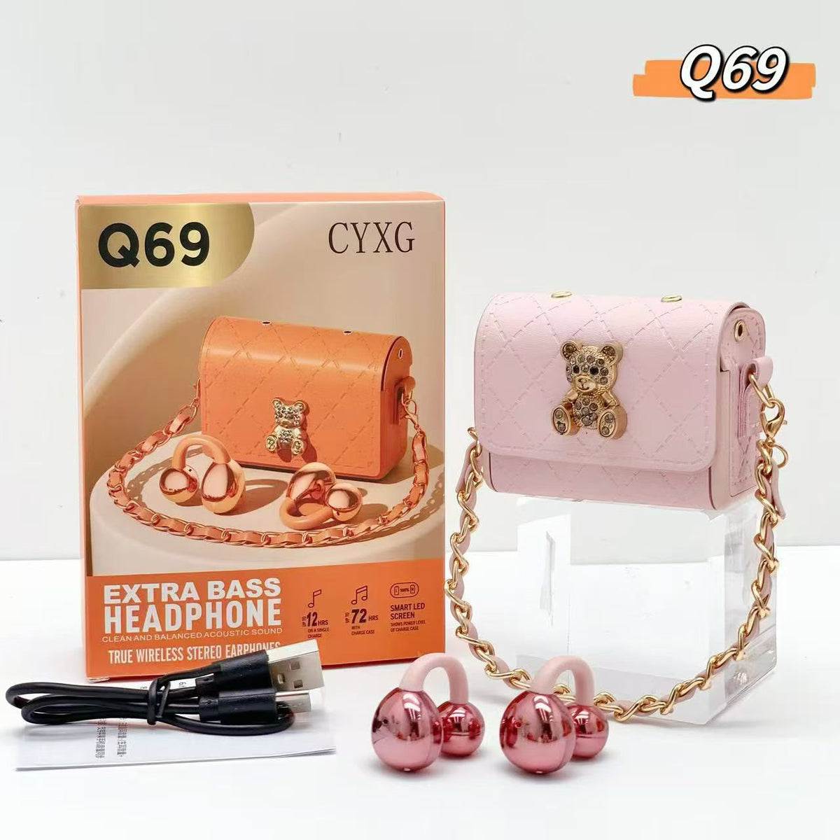 Bluetooth headset high sound quality noise reduction leak-proof long battery life
