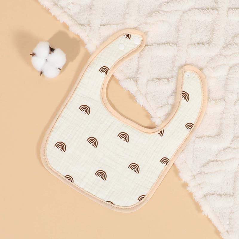 Six-layer cotton gauze baby saliva towel