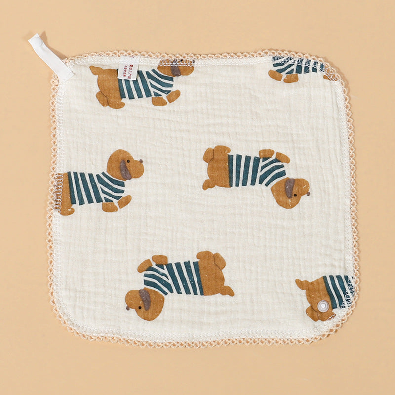 Cotton baby saliva towel printed children's bib