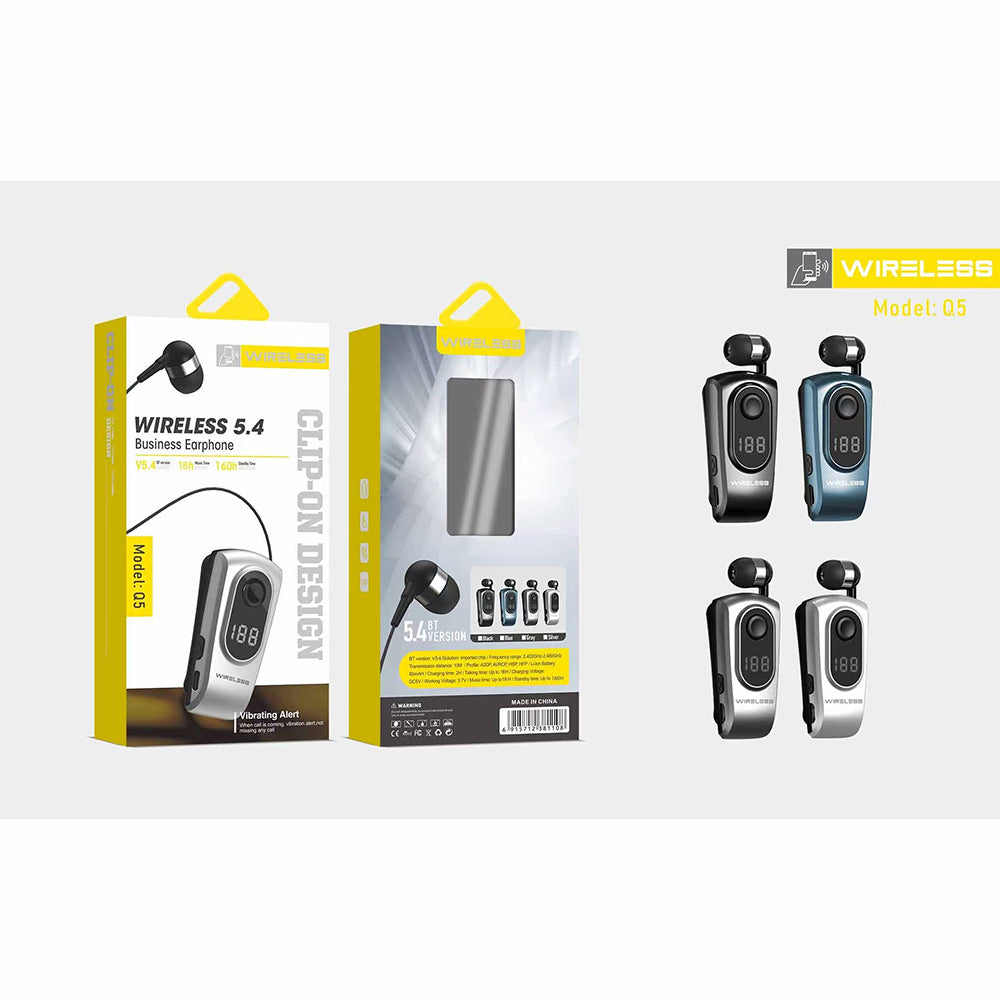 Telescopic cable collar Bluetooth headset single ear business