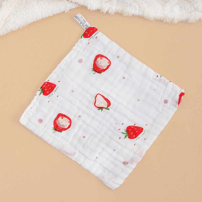 High-density pure cotton square seersucker square towel six layers