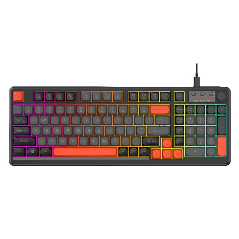 98 key three-mode keyboard wireless bluetooth mechanical feel