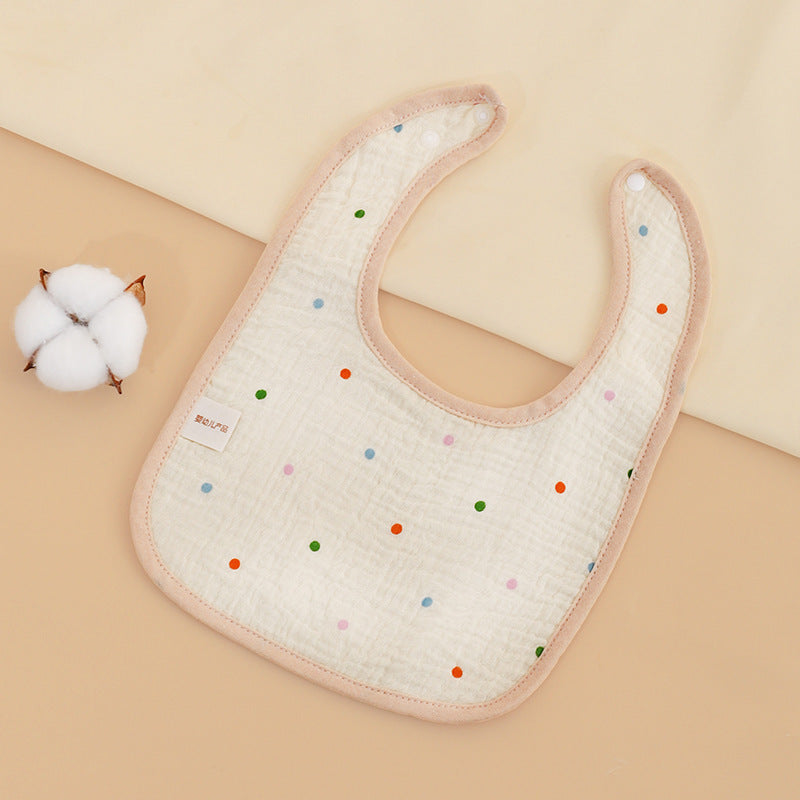 Six-layer cotton gauze baby saliva towel