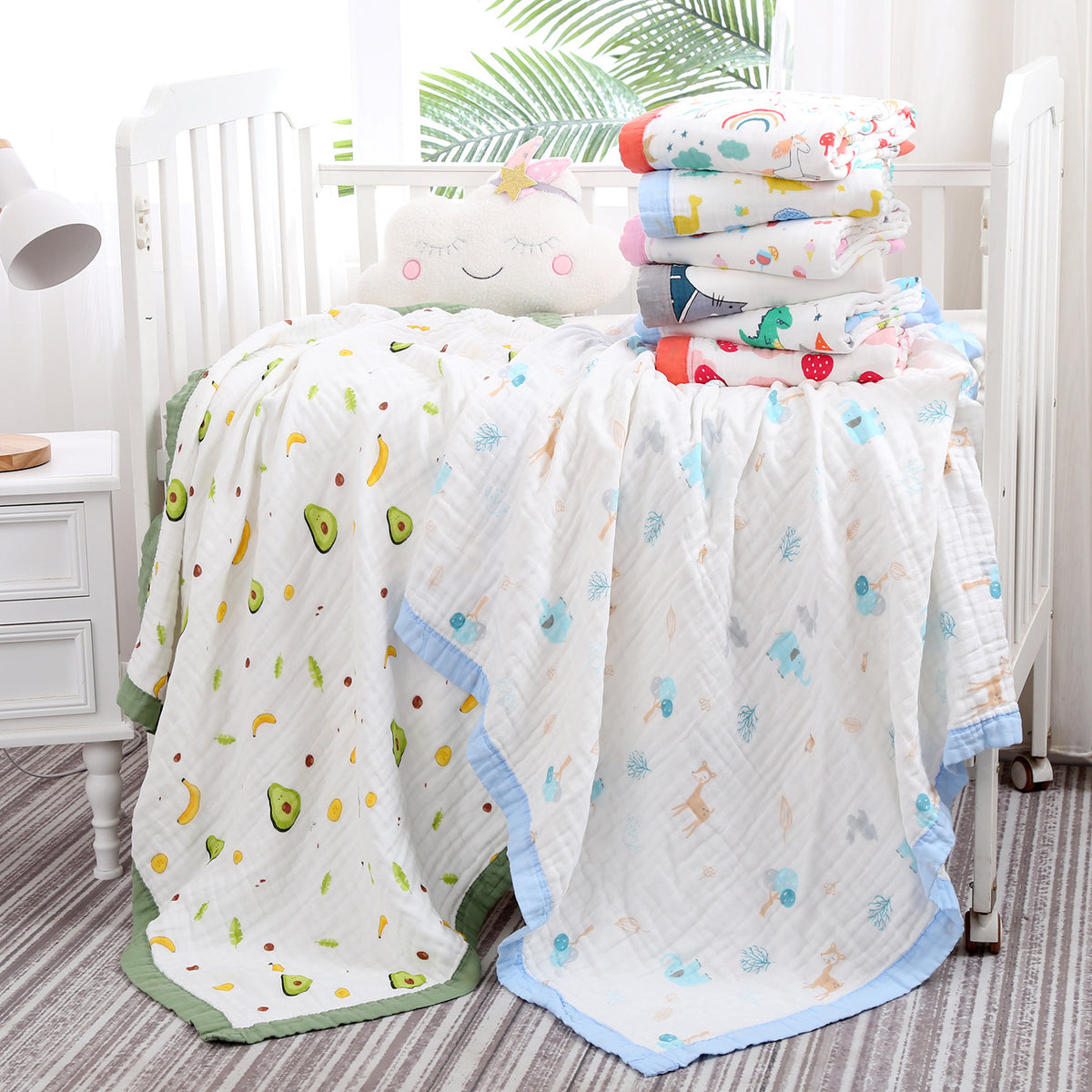 Six-layer high-density gauze bath towel pure cotton soft and breathable