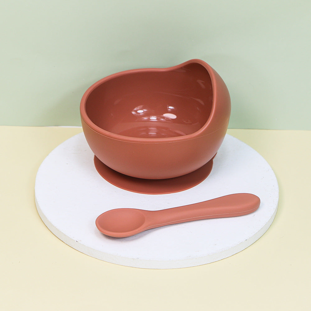 Children's complementary food bowl fork and spoon set feeding tableware