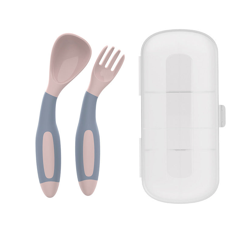 Children's fork and spoon set Portable baby food tableware