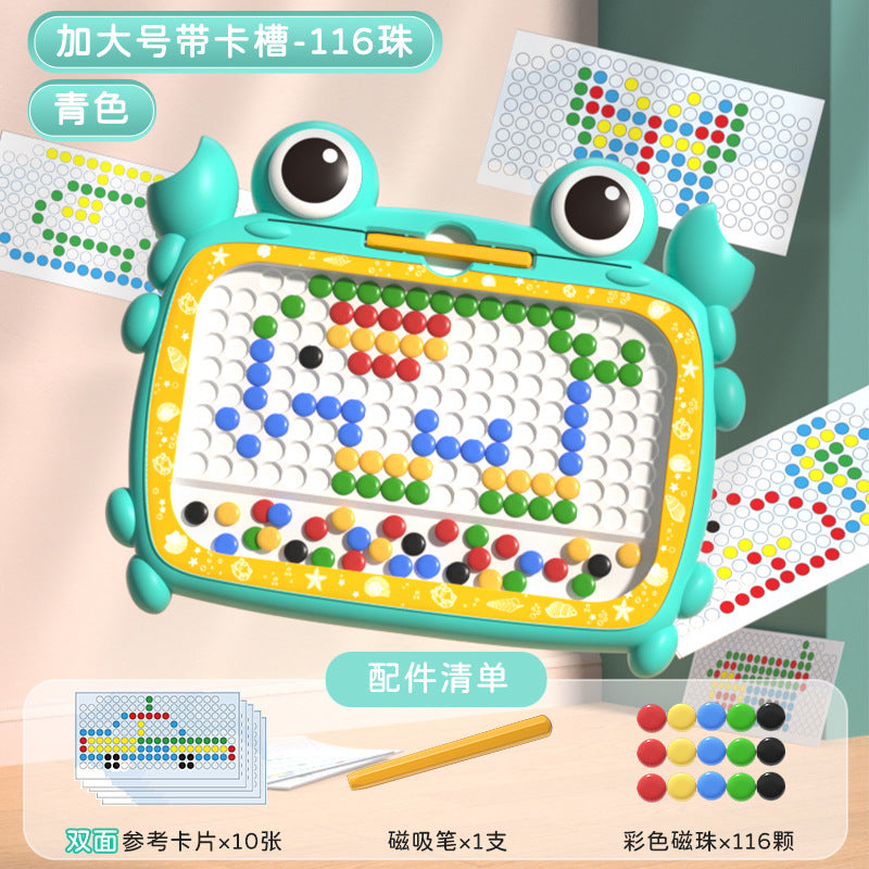 Children's crab magnetic brush drawing board