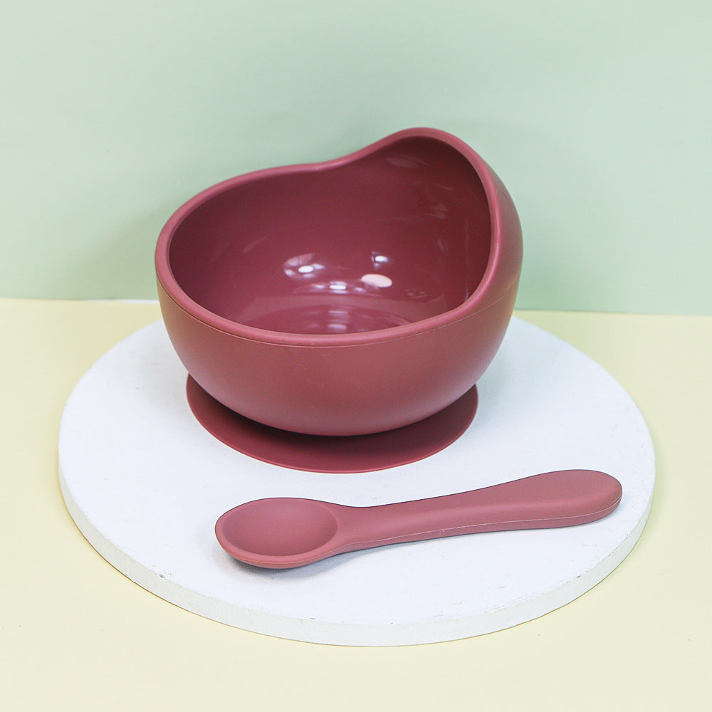 Children's complementary food bowl fork and spoon set feeding tableware