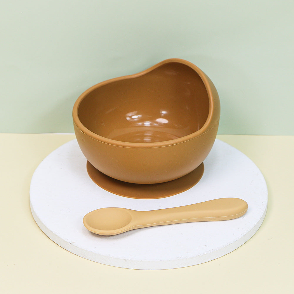 Children's complementary food bowl fork and spoon set feeding tableware