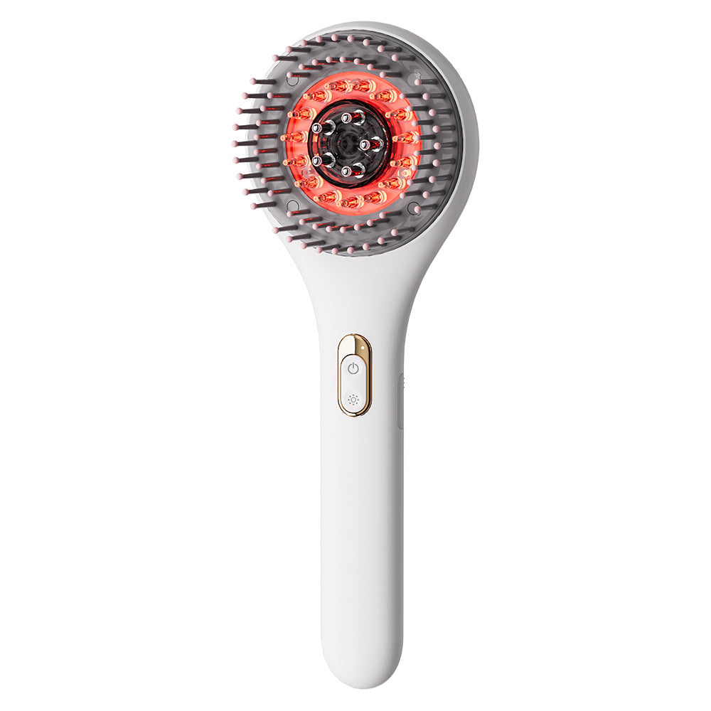 Red light multi-functional vibrating scalp massage comb