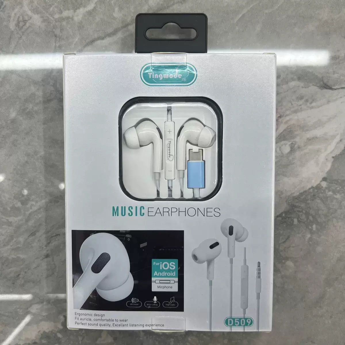 Type-C Wired Headphones High Quality Half-In-Ear