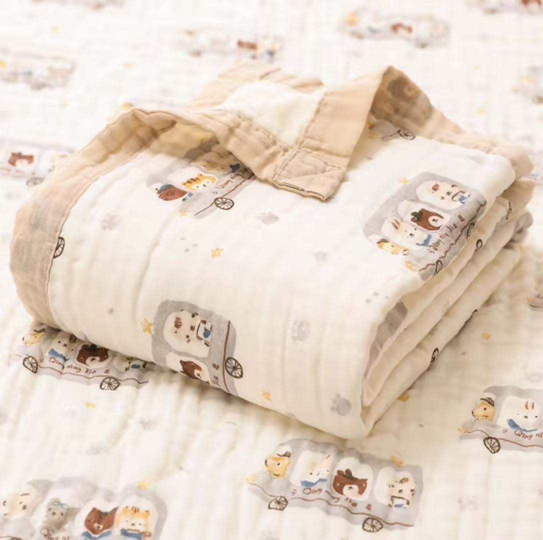Six-layer high-density gauze bath towel pure cotton soft and breathable