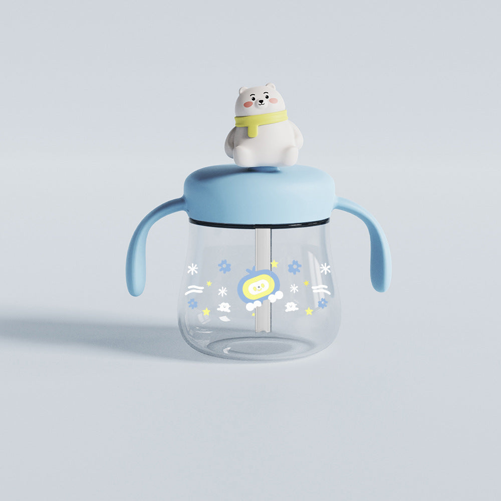 Cute doll drinking cup baby will carry the handle
