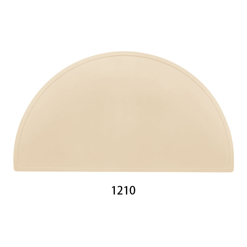 Food grade silicone semicircular placemat waterproof and non-slip
