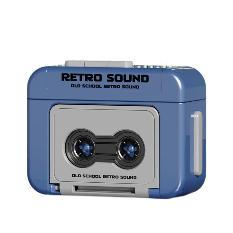 Mini retro tape recorder cassette can play music
