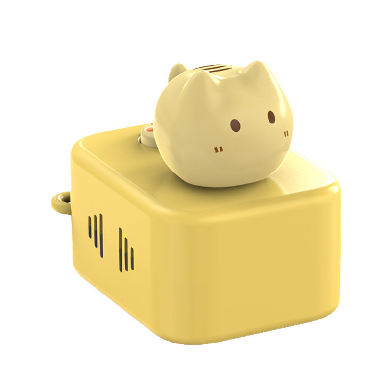 Cross-border new product decompression creative kitten power strip button with music key pendant mini office ornament small toy