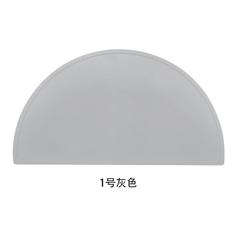 Food grade silicone semicircular placemat waterproof and non-slip