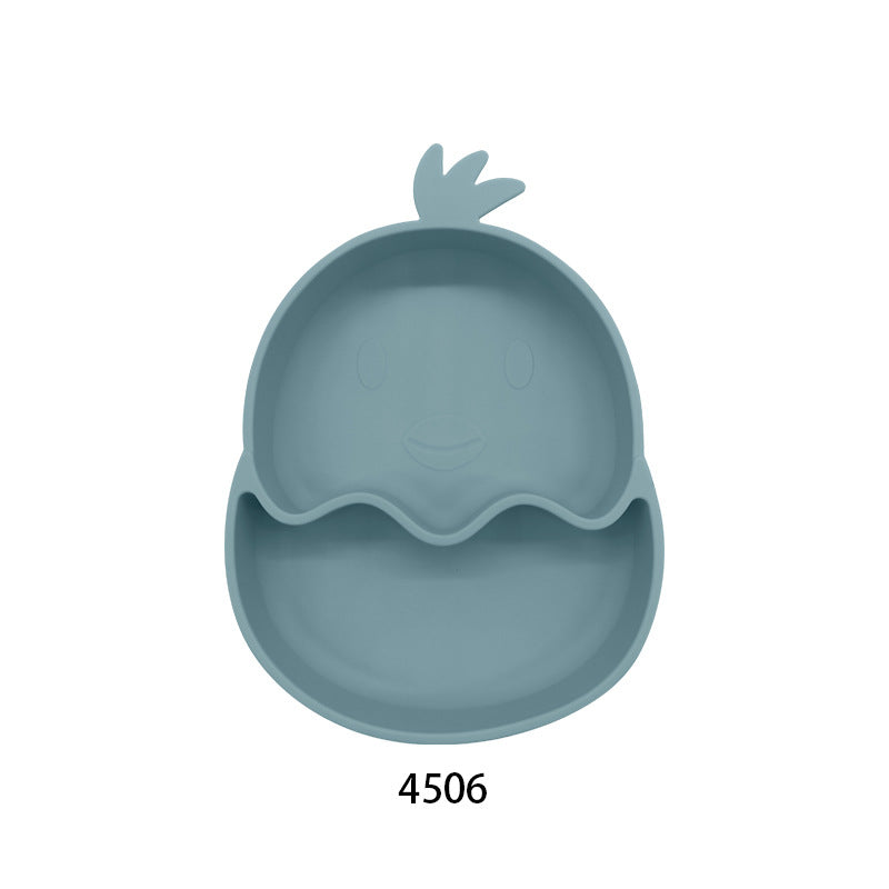 Mengqu chick baby silicone plate reinforced and anti-drop