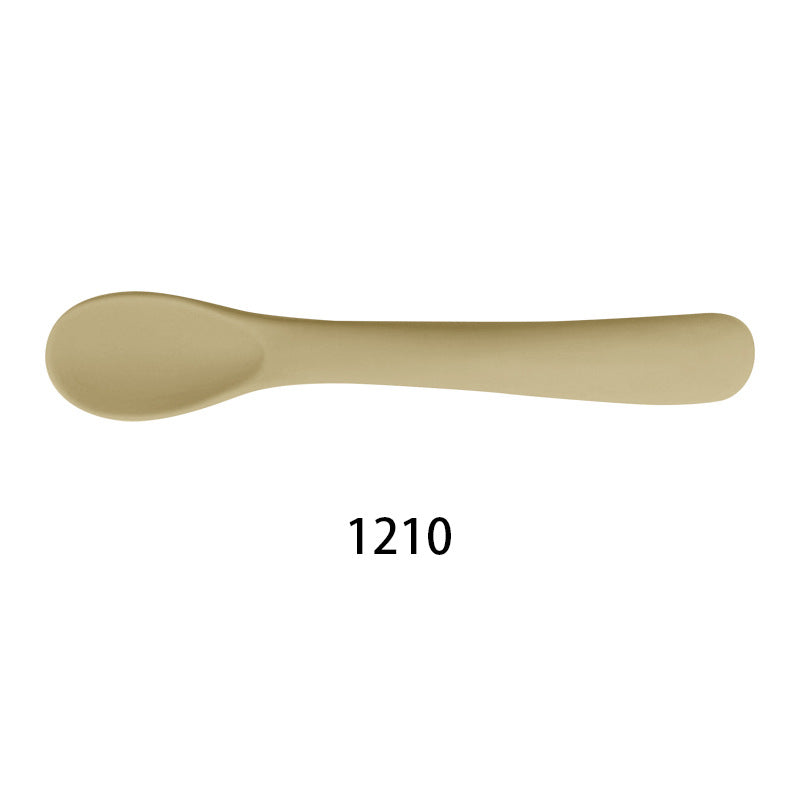 Food silicone spoons, small curved spoons, soft rubber spoons