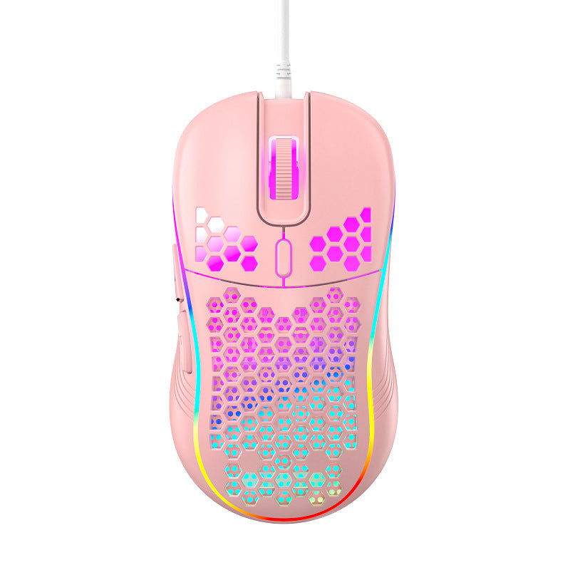 Hollow hole mouse Wired e-sports office ergonomic mouse