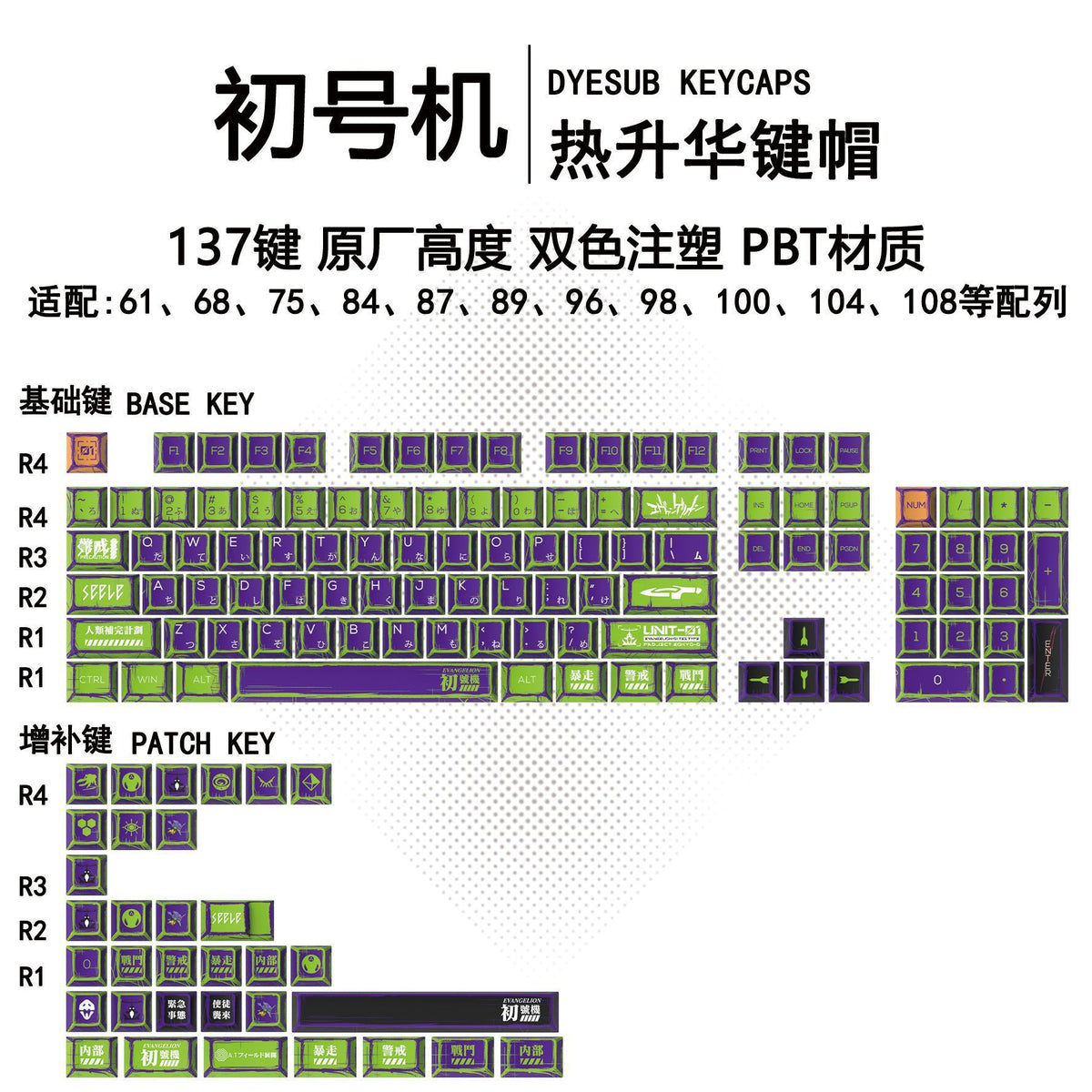 Gundam Comic Keycaps Original Height PBT Sublimation