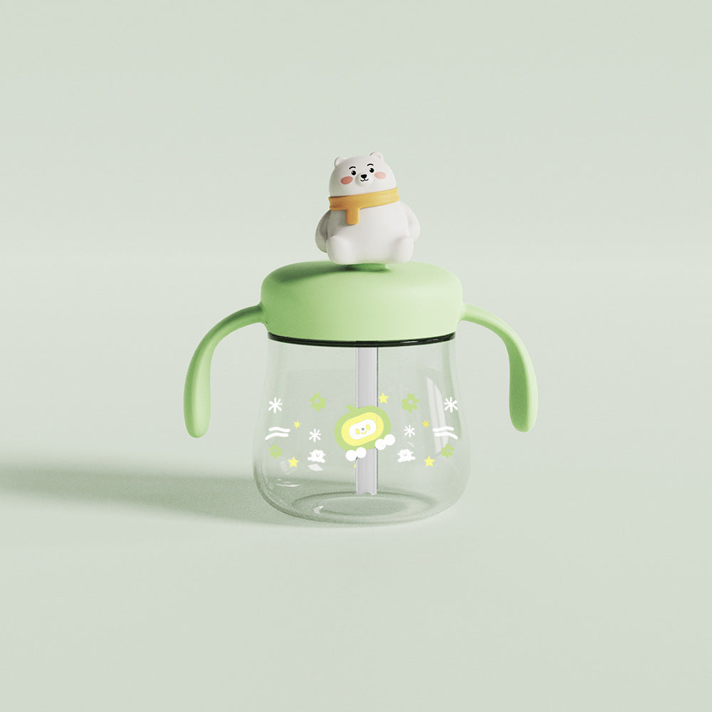 Cute doll drinking cup baby will carry the handle