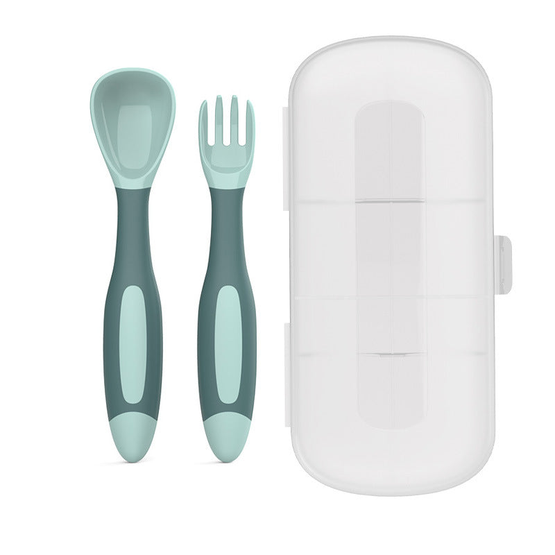 Children's fork and spoon set Portable baby food tableware
