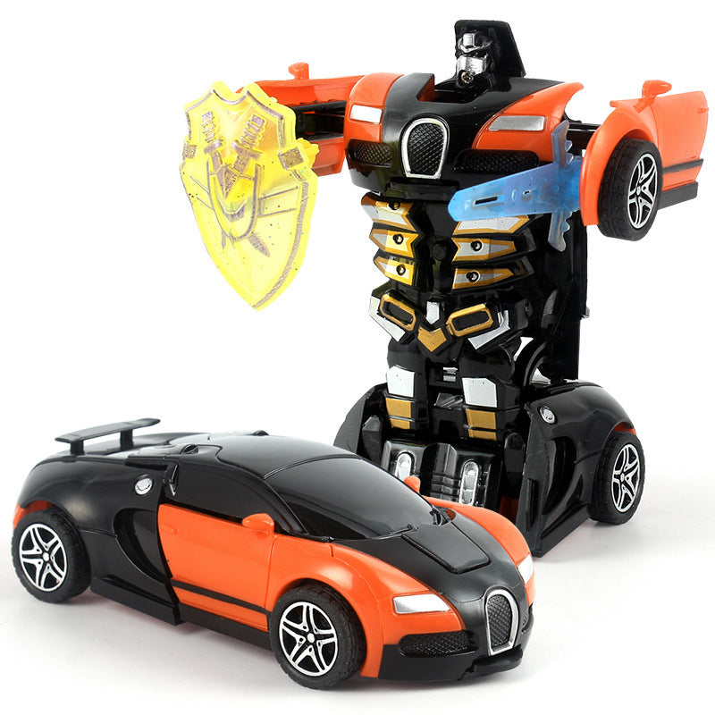 Children's crash deformation inertia car toy