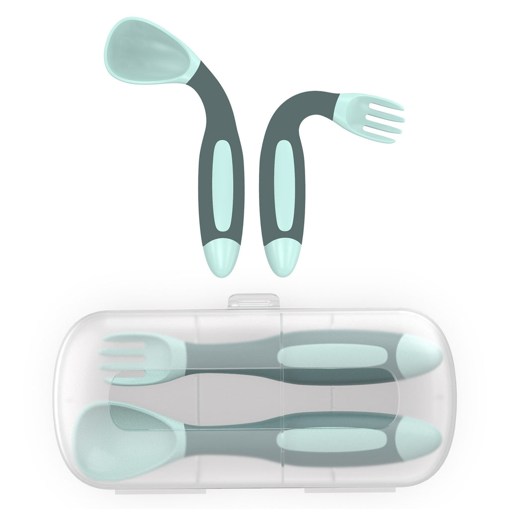 Children's fork and spoon set Portable baby food tableware