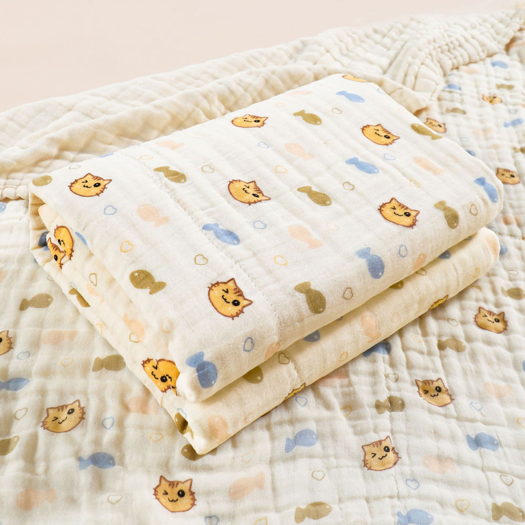 Newborn baby bath towel Six layers of pure cotton gauze bath towel Class A soft