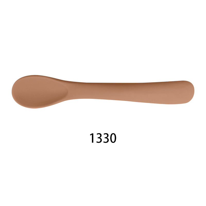Food silicone spoons, small curved spoons, soft rubber spoons