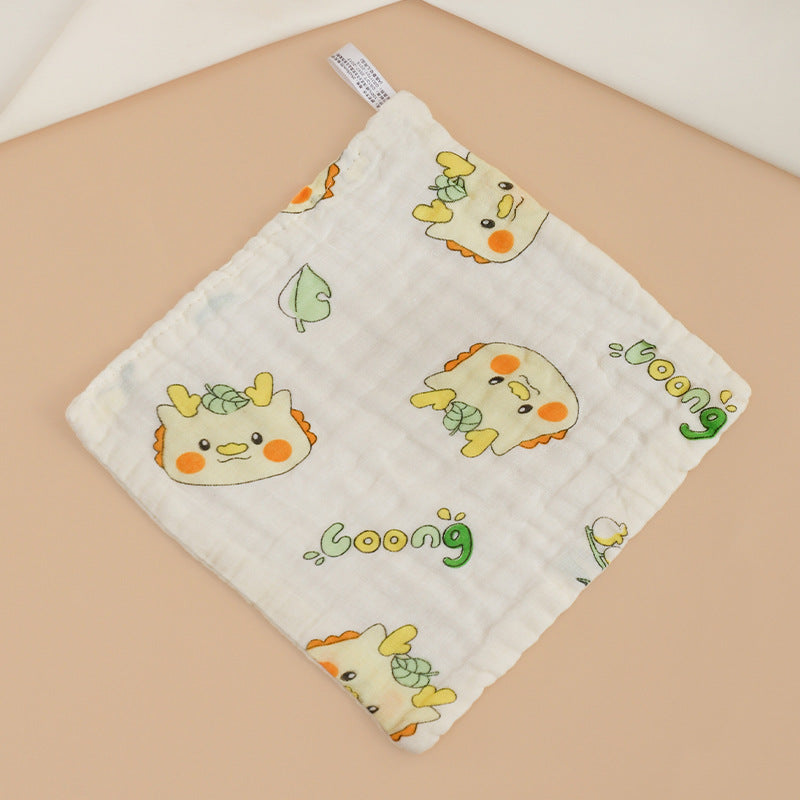 High-density pure cotton square seersucker square towel six layers