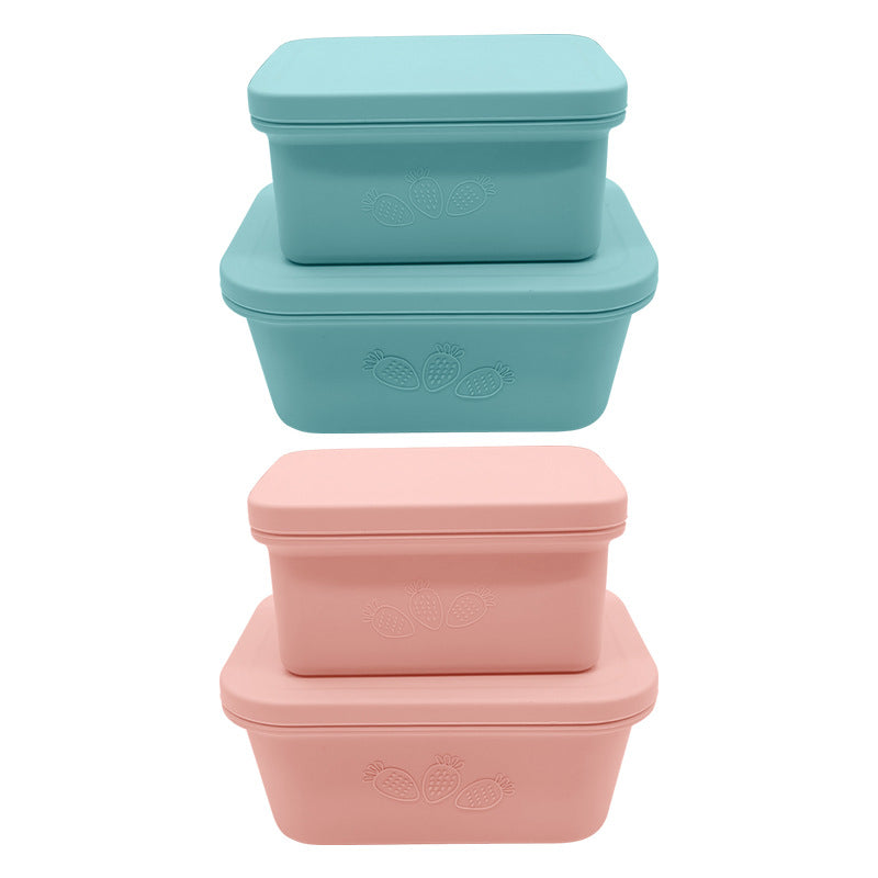 Food grade silicone bento box sealed leak-proof lunch box