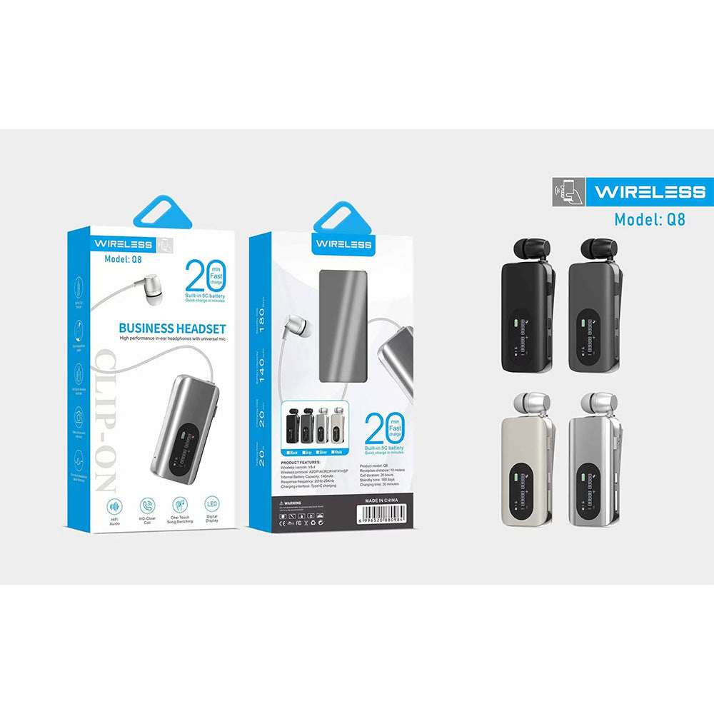 Telescopic cable collar Bluetooth headset single ear business