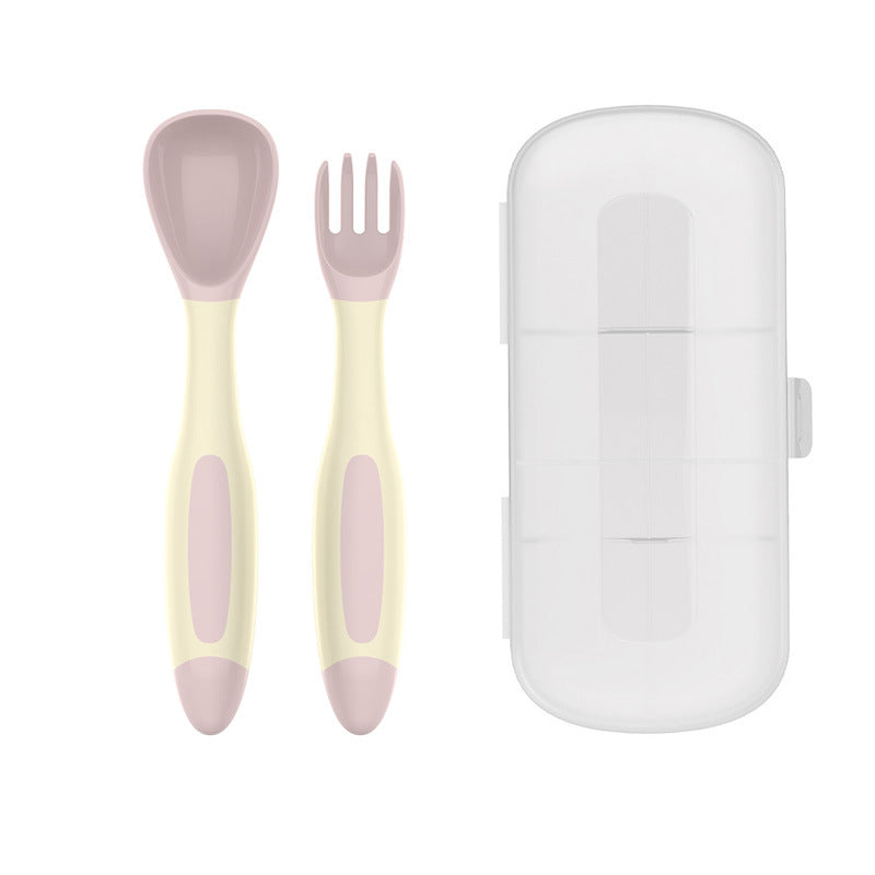 Children's fork and spoon set Portable baby food tableware