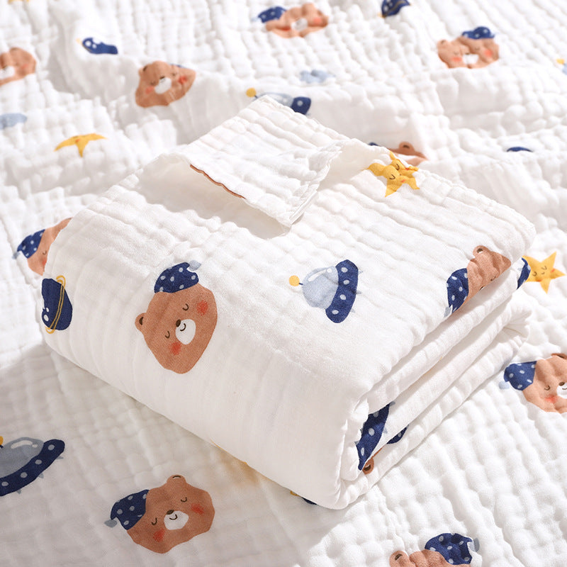 Newborn baby bath towel Six layers of pure cotton gauze bath towel Class A soft