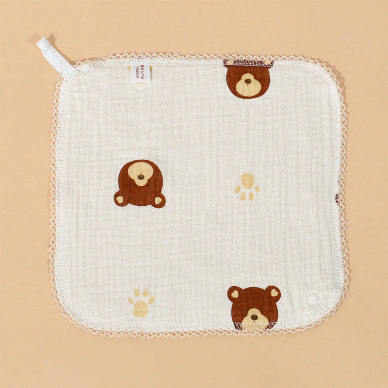 Cotton baby saliva towel printed children's bib